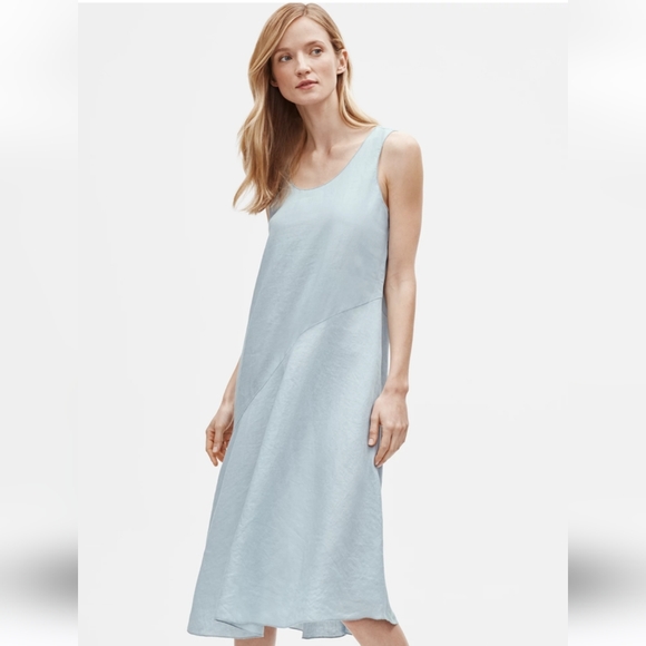 Organic Handkerchief Linen Tank Dress - Picture 2 of 10